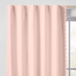 42"W X 84"L Scallop Kids' Blackout Window Curtain Panel Pink - Pillowfort™